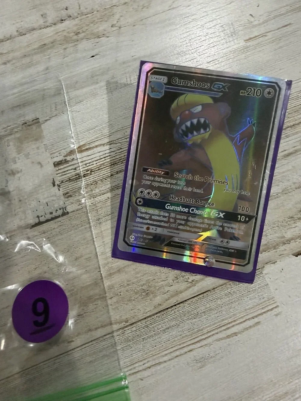 2017 Pokemon Gumshoos GX 145/149 Full Art Ultra Rare Holo Sun & Moon